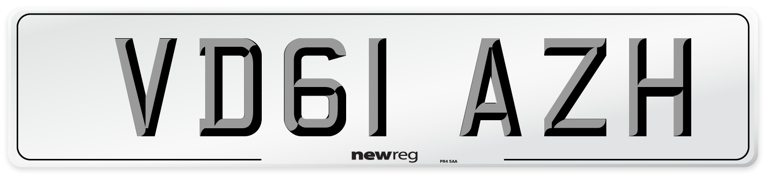 VD61 AZH Number Plate from New Reg